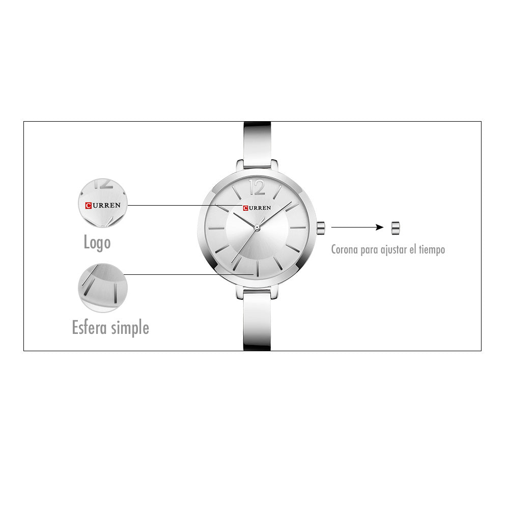 Reloj Curren 9012 Para Mujer Dama Negoci