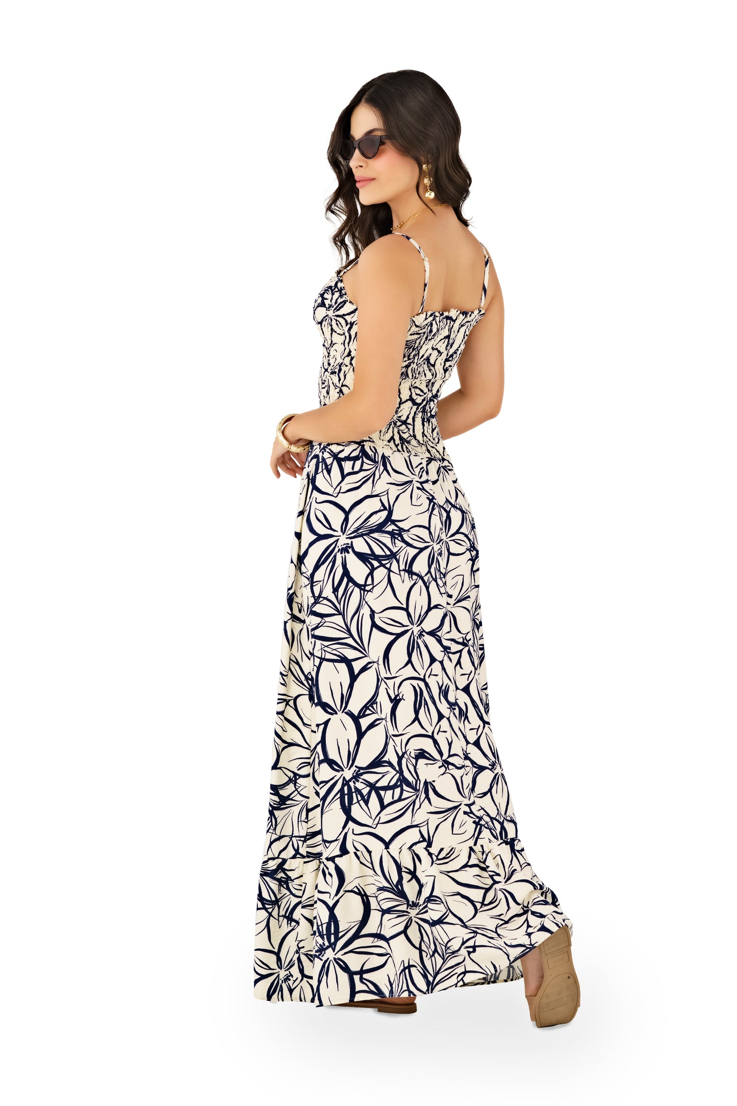 🌿 Vestido Largo Estampado Tropical – Elegancia de Verano 🌿