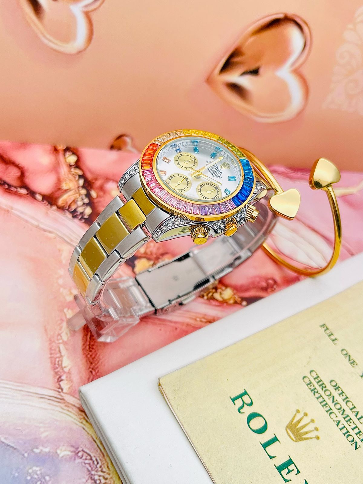 Reloj Rolex Daytona Piedras Dama (Inspiración)