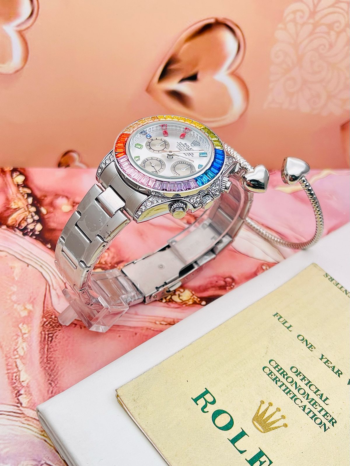 Reloj Rolex Daytona Piedras Dama (Inspiración)
