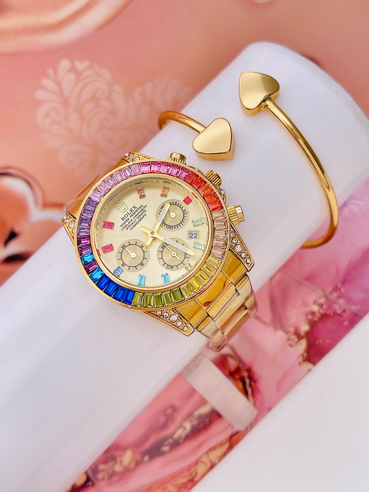 Reloj Rolex Daytona Piedras Dama (Inspiración)